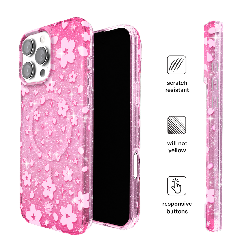 Cherry Blossom Glitter iPhone Case photo 5