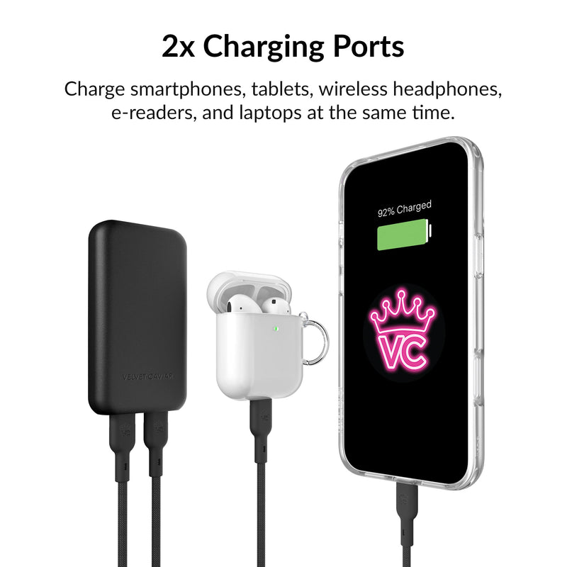 Black Fast Charging Set, Dual Port Wall Adapter + 6ft USB-C Cable photo 6