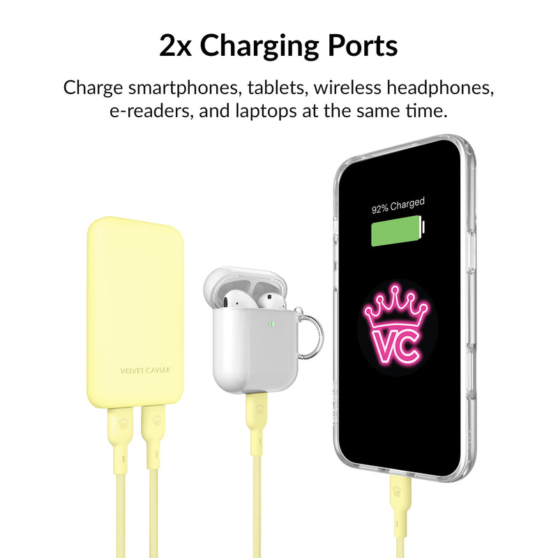 Butter Yellow Fast Charging Set, Dual Port Wall Adapter + 6ft USB-C Cable photo 6