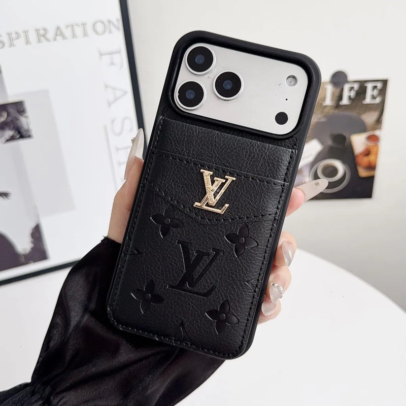 Folding Card Holder Louis V iPhone Case 12/13/14/15/16/17/Pro/Pro Max/ Plus/Air photo 1