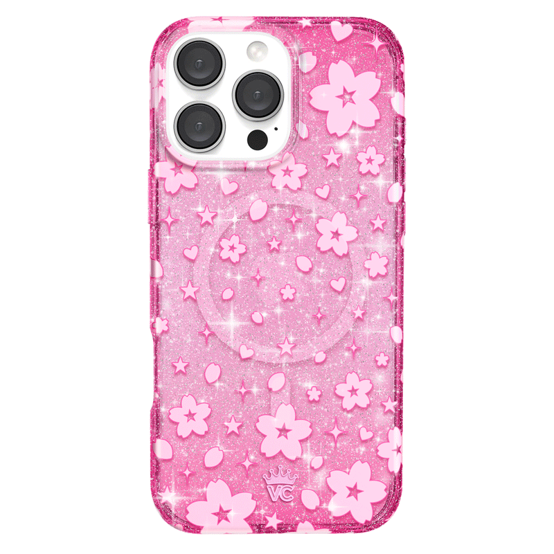 Cherry Blossom Glitter iPhone Case photo 1