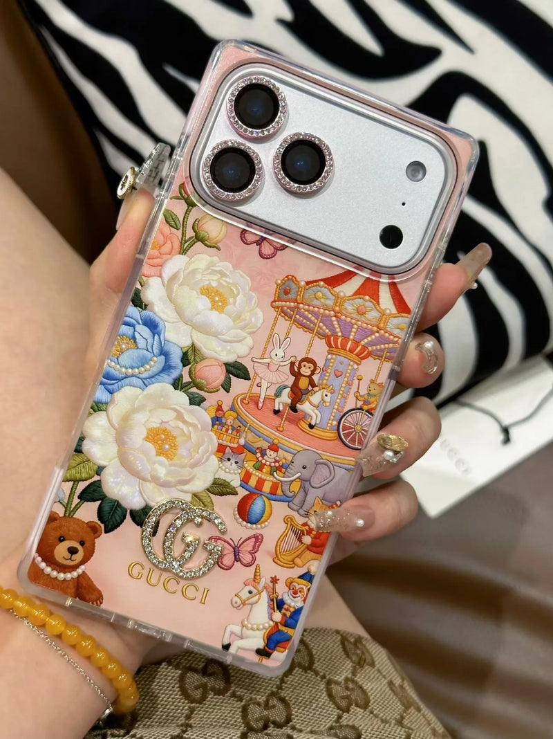 Gucci Print Clear Phone Case for iPhone 15-17 / Pro / Pro Max photo 2
