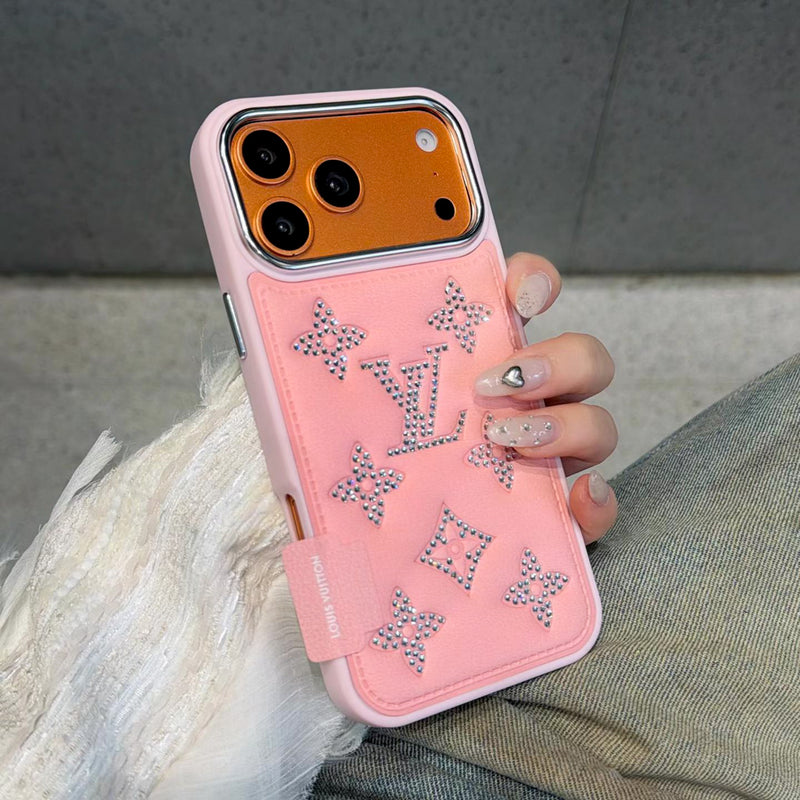 LV Rhinestone Monogram Phone Case for iPhone 13-17 / Pro / Pro Max photo 6