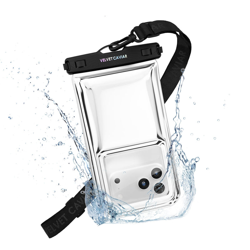 Silver Holo Waterproof Floating Phone Pouch photo 1
