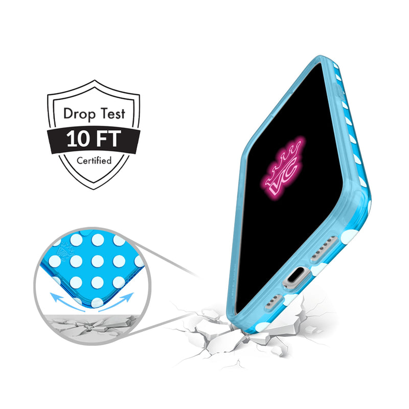 Aquamarine Polka Dot iPhone Case photo 2