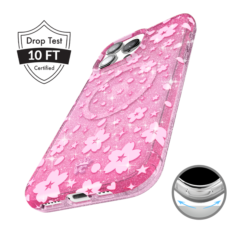 Cherry Blossom Glitter iPhone Case photo 4