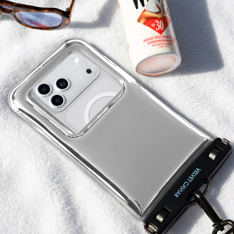 Silver Holo Waterproof Floating Phone Pouch photo 8