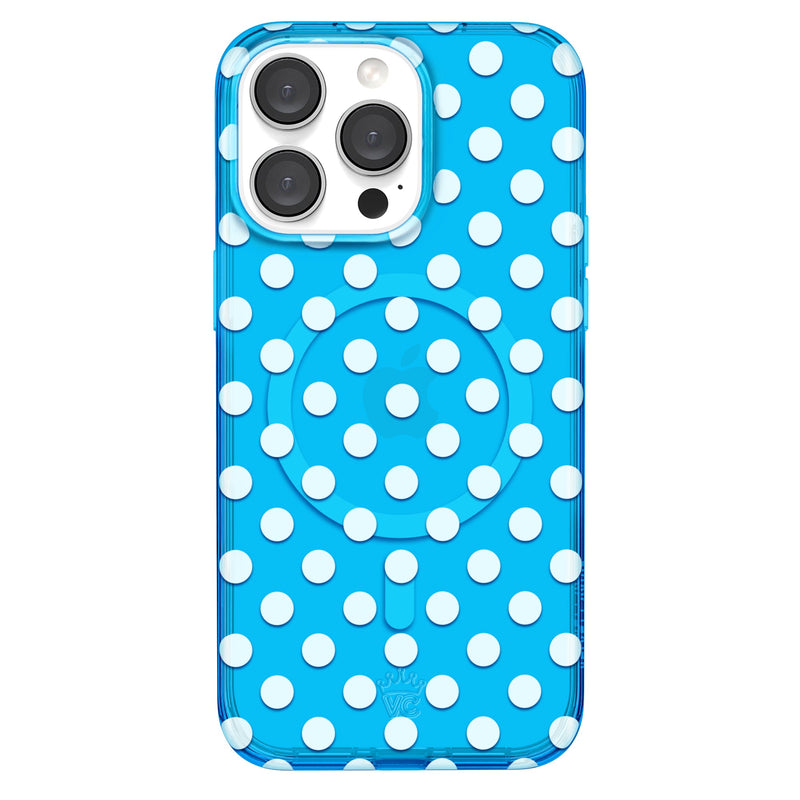 Aquamarine Polka Dot iPhone Case photo 6