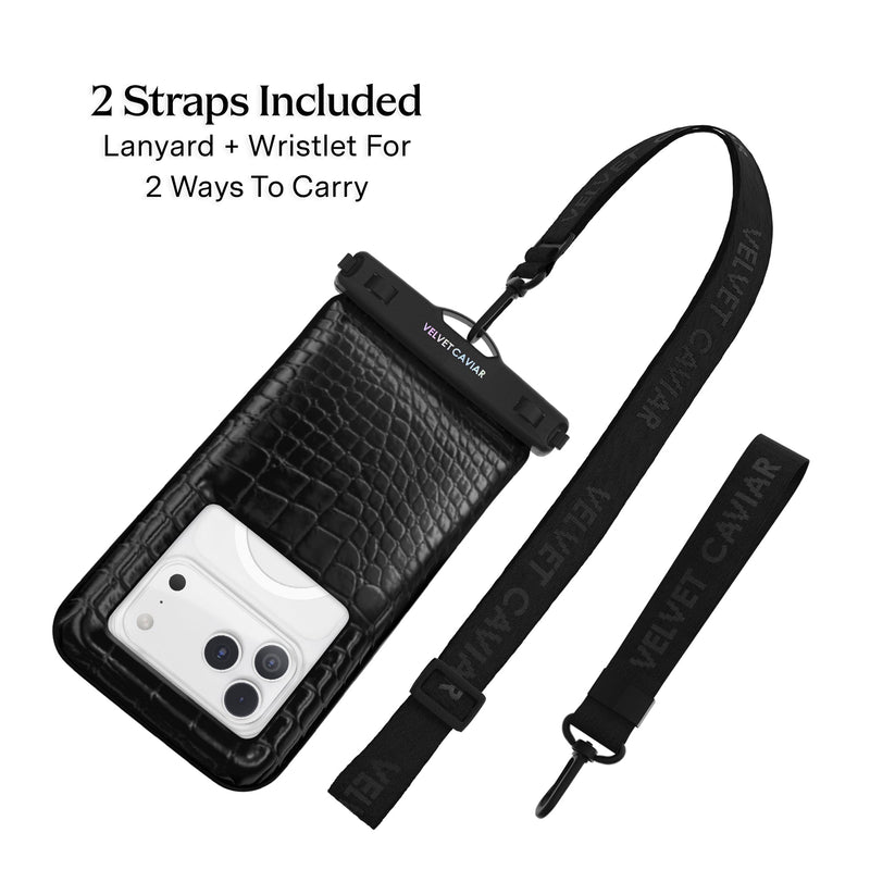 Black Croc Waterproof Floating Phone Pouch photo 4