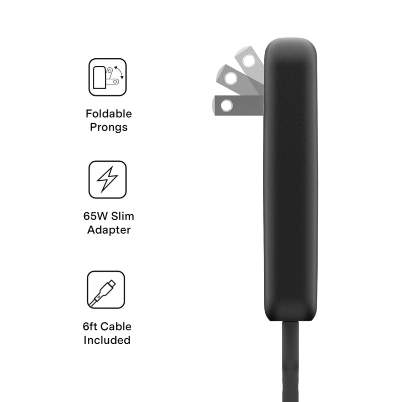 Black Fast Charging Set, Dual Port Wall Adapter + 6ft USB-C Cable photo 3