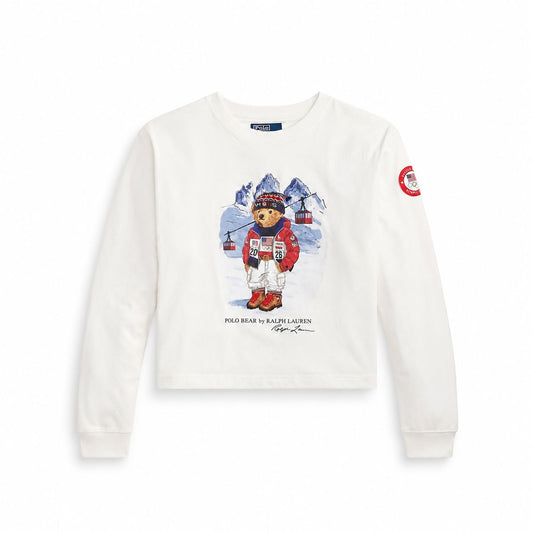 Ralph Lauren Team USA Polo Bear Langarm-T-Shirt