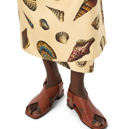 Loro Piana Sandale Marge Damen - Peppercorn