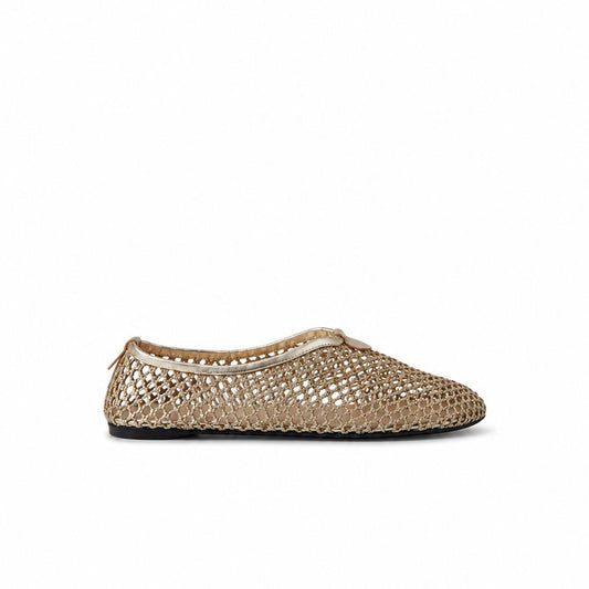 Loro Piana Flacher Slipper Floaty Damen - Rocher Gold/silver Dust