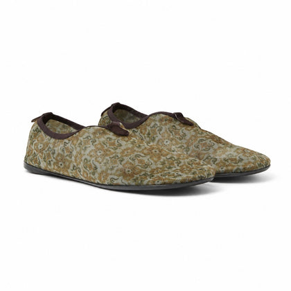 Loro Piana Flacher Slipper Floaty Damen - Light Olive/burnt Orange