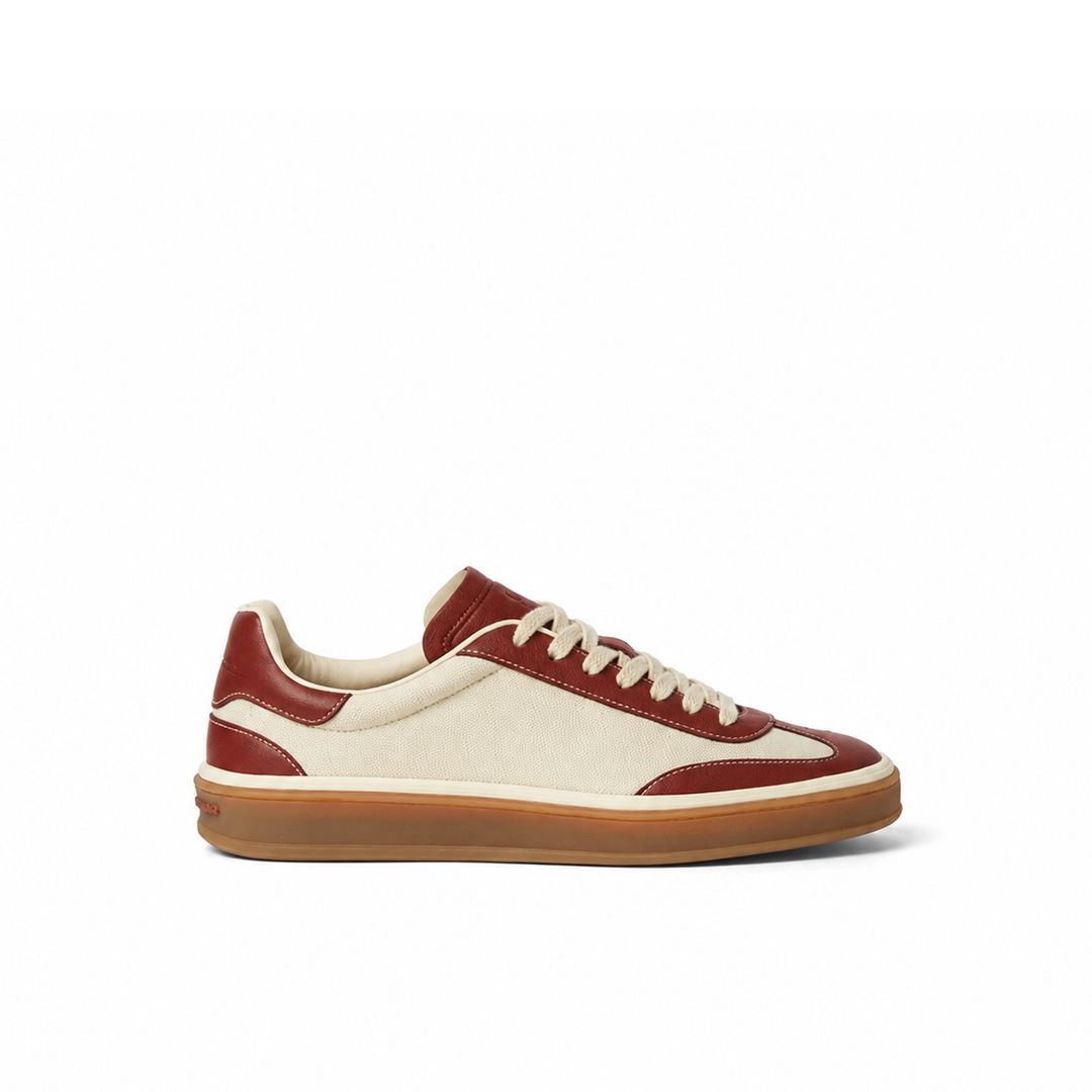 Loro Piana Sneaker Tennis Walk Damen - Natural/deep Kummel