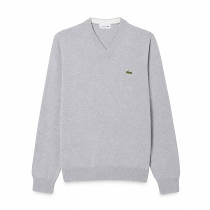 Lacoste Monochrome Baumwoll-Pullover Mit V-Ausschnitt