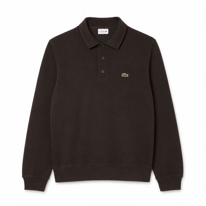 Lacoste Gerippter Baumwoll-Sweatshirt Mit Polo-Kragen