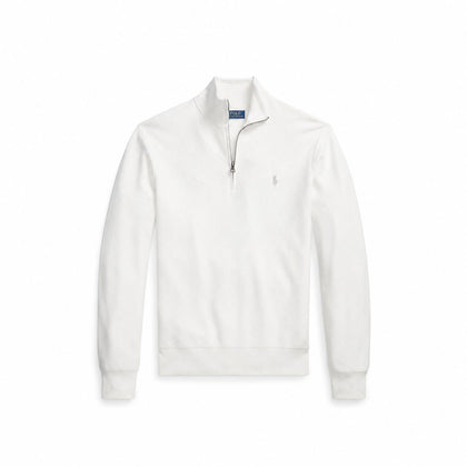 Ralph Lauren Mesh-Strick Baumwoll-Pullover Mit Viertel-Reißverschluss
