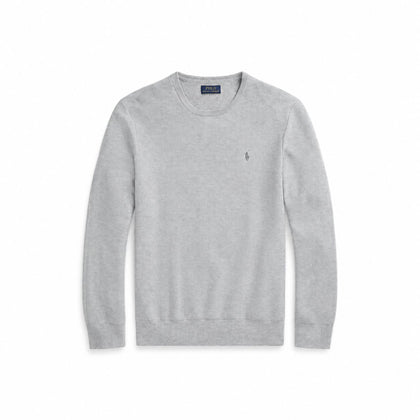 Ralph Lauren Mesh-Strick Baumwoll-Pullover Mit Rundhalsausschnitt