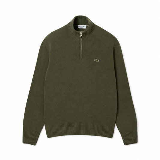 Lacoste Herren Pullover Mit Reißverschluss Und Hohem Kragen Aus Gekämmter Wolle