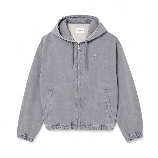 Lacoste Jeansjacke Mit Kapuze Und Wascheffekt