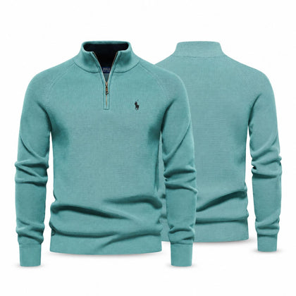 Ralph Lauren Zip Zopfstrick Woll-Pullover