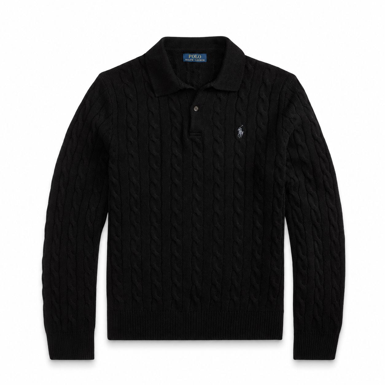 Ralph Lauren Wolle-Kaschmir Zopfmuster Pullover