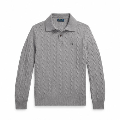 Ralph Lauren Wolle-Kaschmir Zopfmuster Pullover