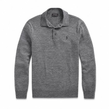 Ralph Lauren Woll-Pullover Mit Polo-Kragen