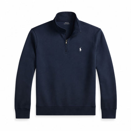 Ralph Lauren Doppelstrick Stehkragen Pullover Mit Reißverschluss