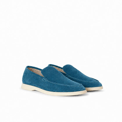 Loro Piana Mokassin Summer Walk - Petrolblau
