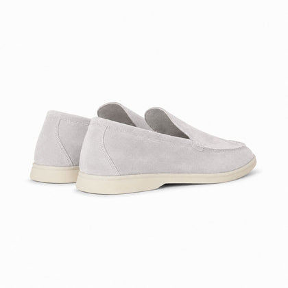 Loro Piana Mokassin Summer Walk - Silbergrau