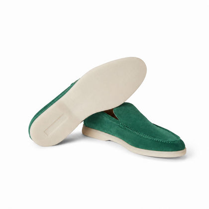 Loro Piana Mokassin Summer Walk - Smaragdgrün
