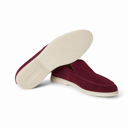 Loro Piana Mokassin Summer Walk - Burgunderrot
