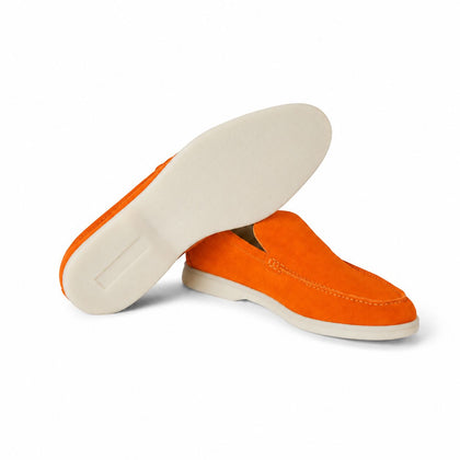 Loro Piana Mokassin Summer Walk - Terrakotta Orange