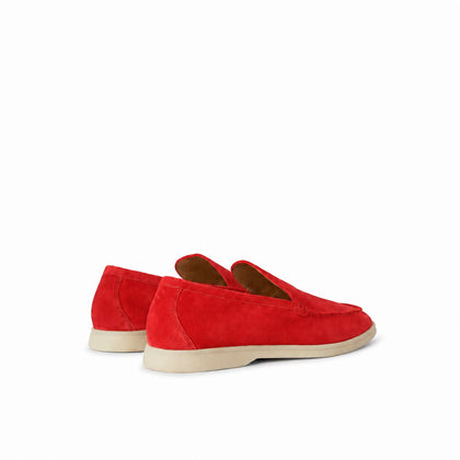 Loro Piana Mokassin Summer Walk - Kirschrot