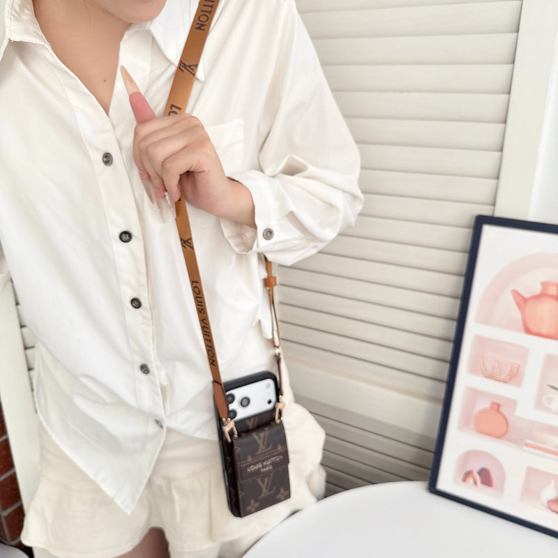 Crossbody LV Style iPhone Case for 12-17/Pro/ Pro Max/Plus/Air photo 3