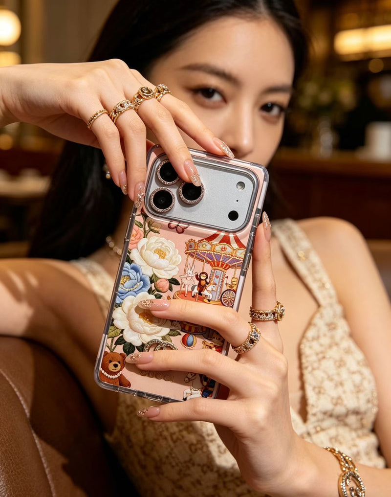 Gucci Print Clear Phone Case for iPhone 15-17 / Pro / Pro Max photo 3