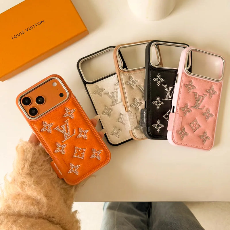 LV Rhinestone Monogram Phone Case for iPhone 13-17 / Pro / Pro Max photo 2