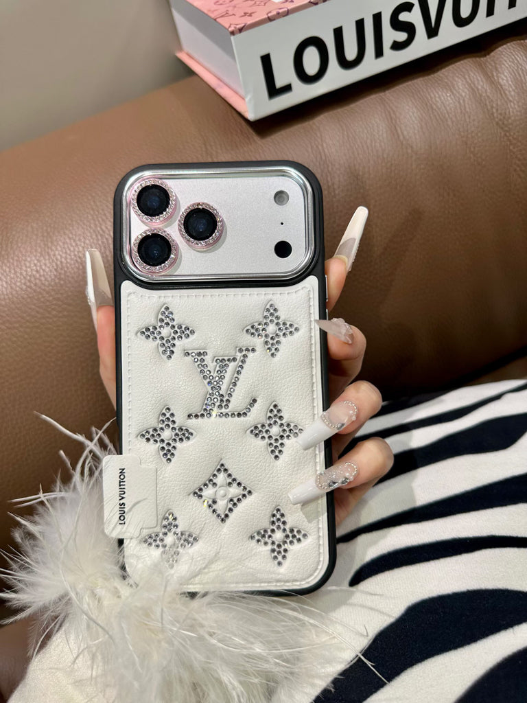LV Rhinestone Monogram Phone Case for iPhone 13-17 / Pro / Pro Max photo 8