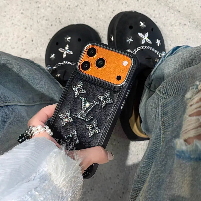 LV Rhinestone Monogram Phone Case for iPhone 13-17 / Pro / Pro Max photo 7