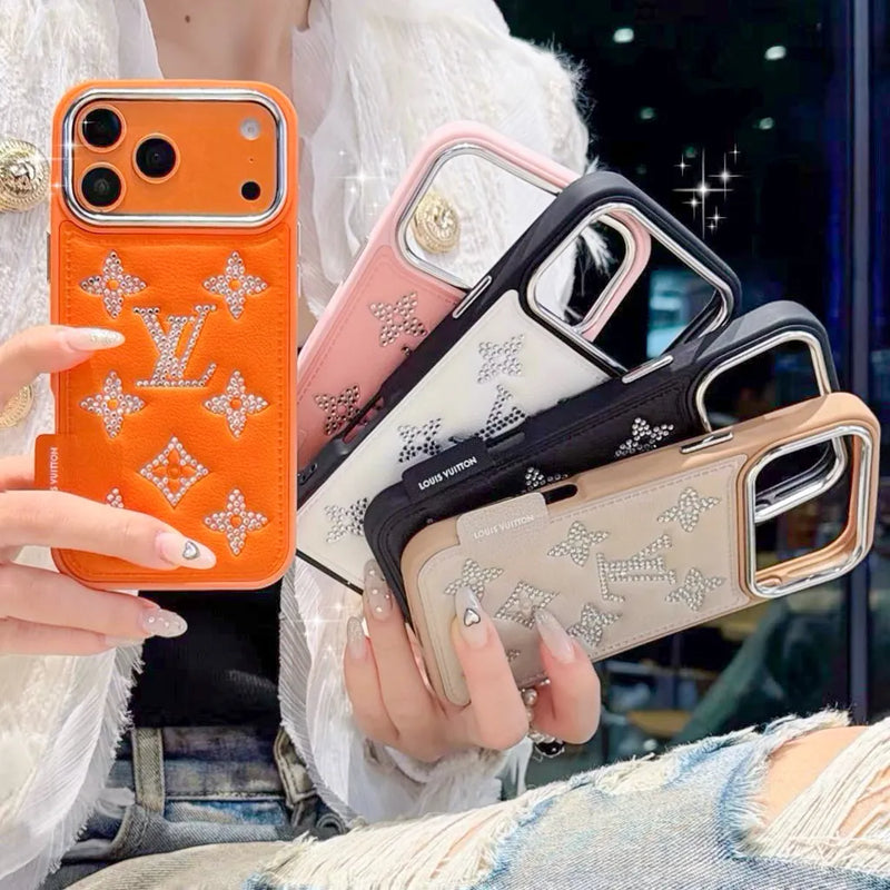 LV Rhinestone Monogram Phone Case for iPhone 13-17 / Pro / Pro Max photo 5