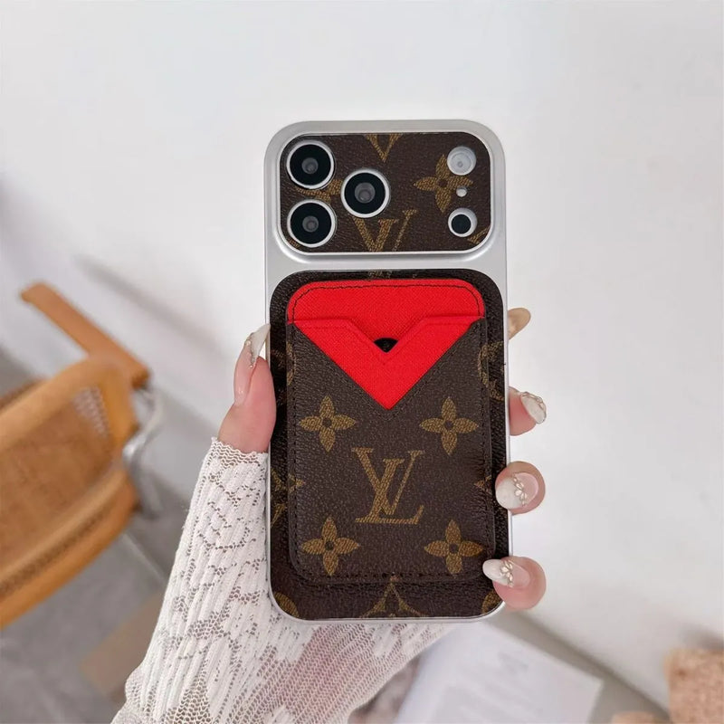 Magnet Card Holder LV Phone Case for iPhone 13-17 / Pro / Pro Max / Plus / Air photo 4