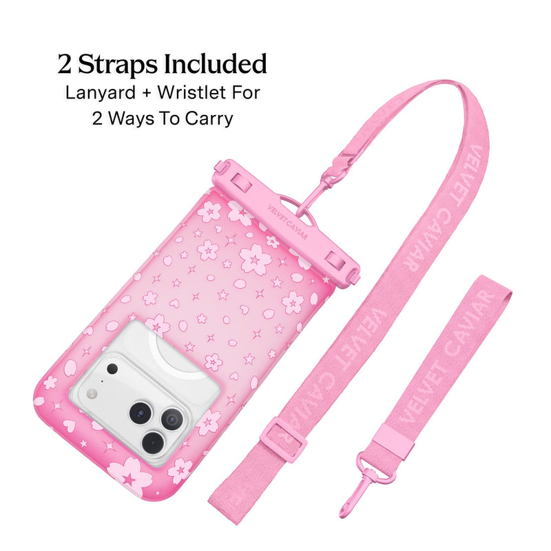 Pink Cherry Blossom Waterproof Floating Phone Pouch photo 4
