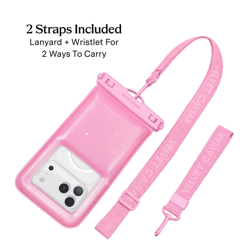 Pink Stardust Glitter Waterproof Floating Phone Pouch photo 4