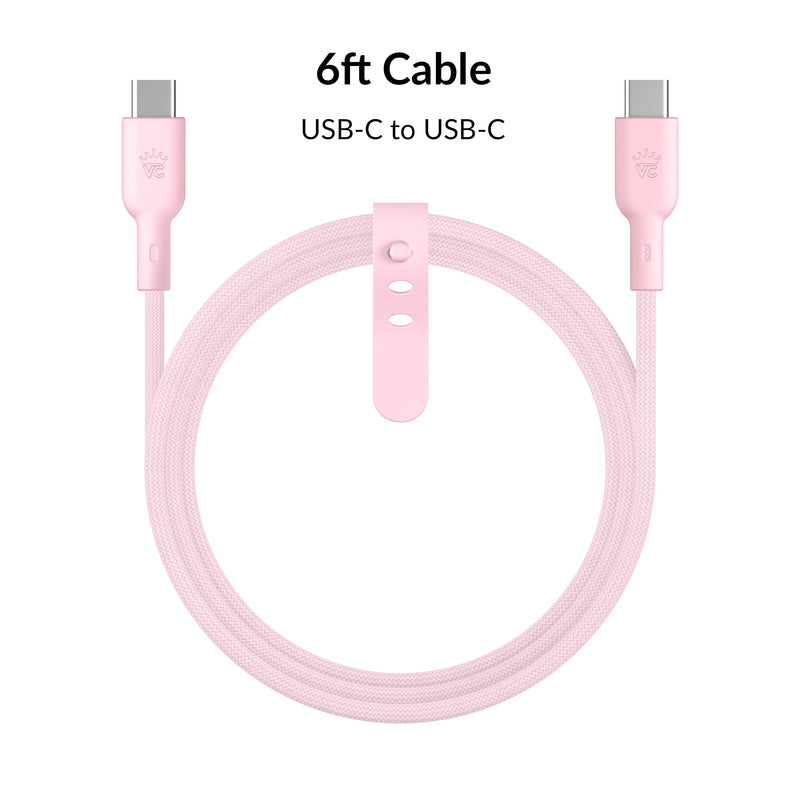 Strawberry Milk Fast Charging Set, Dual Port Wall Adapter + 6ft USB-C Cable photo 5