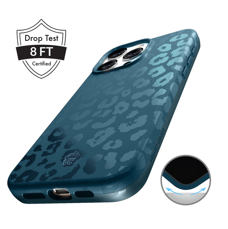 Metallic Navy Leopard iPhone Case photo 4