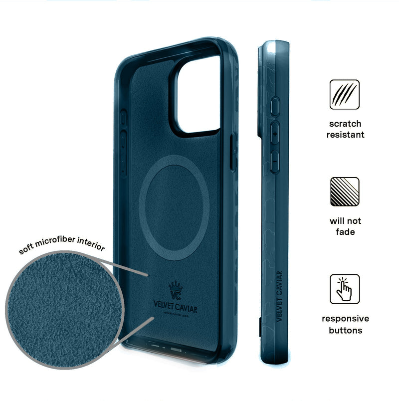 Metallic Navy Leopard iPhone Case photo 5