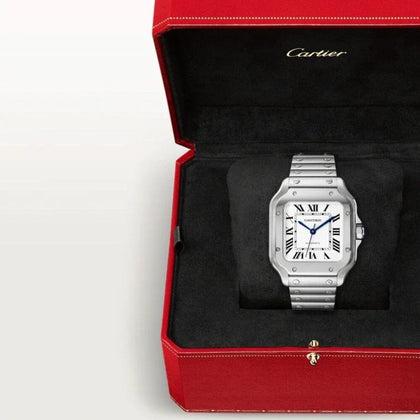 Cartier Santos Classic Silber Herrenarmbanduhr