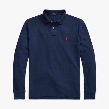 Ralph Lauren Langarm Polo-Shirt Aus Mesh-Baumwolle